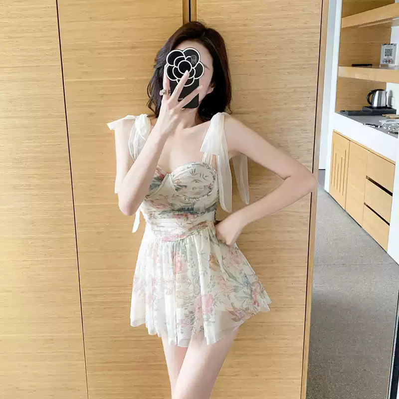 Đồ bơi cổ tích mỏng hơn cao cấp | Thiết kế một mảnh có dây, đồ bơi kỳ nghỉ suối nước nóng thời trang