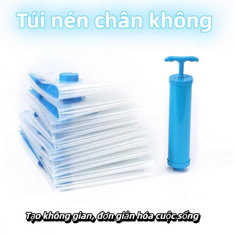 Túi nén chân không trong suốt: Đựng quần áo, chăn gối, nén siêu chặt, tiết kiệm không gian hơn nữa!