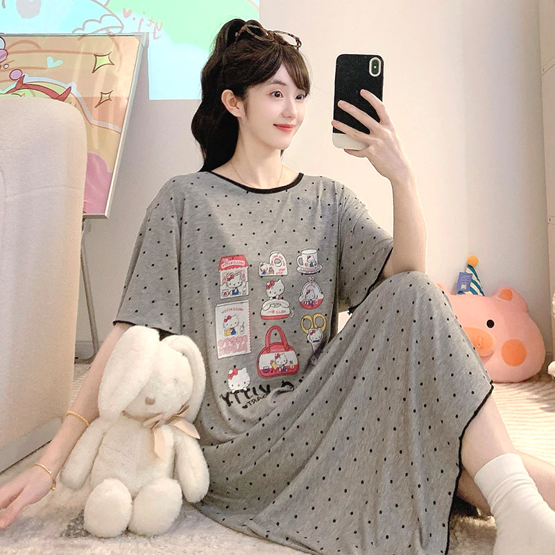 Bộ đồ ngủModal tay ngắn dành cho nữ, phù hợp mùa hè - Size từ M đến 5XL