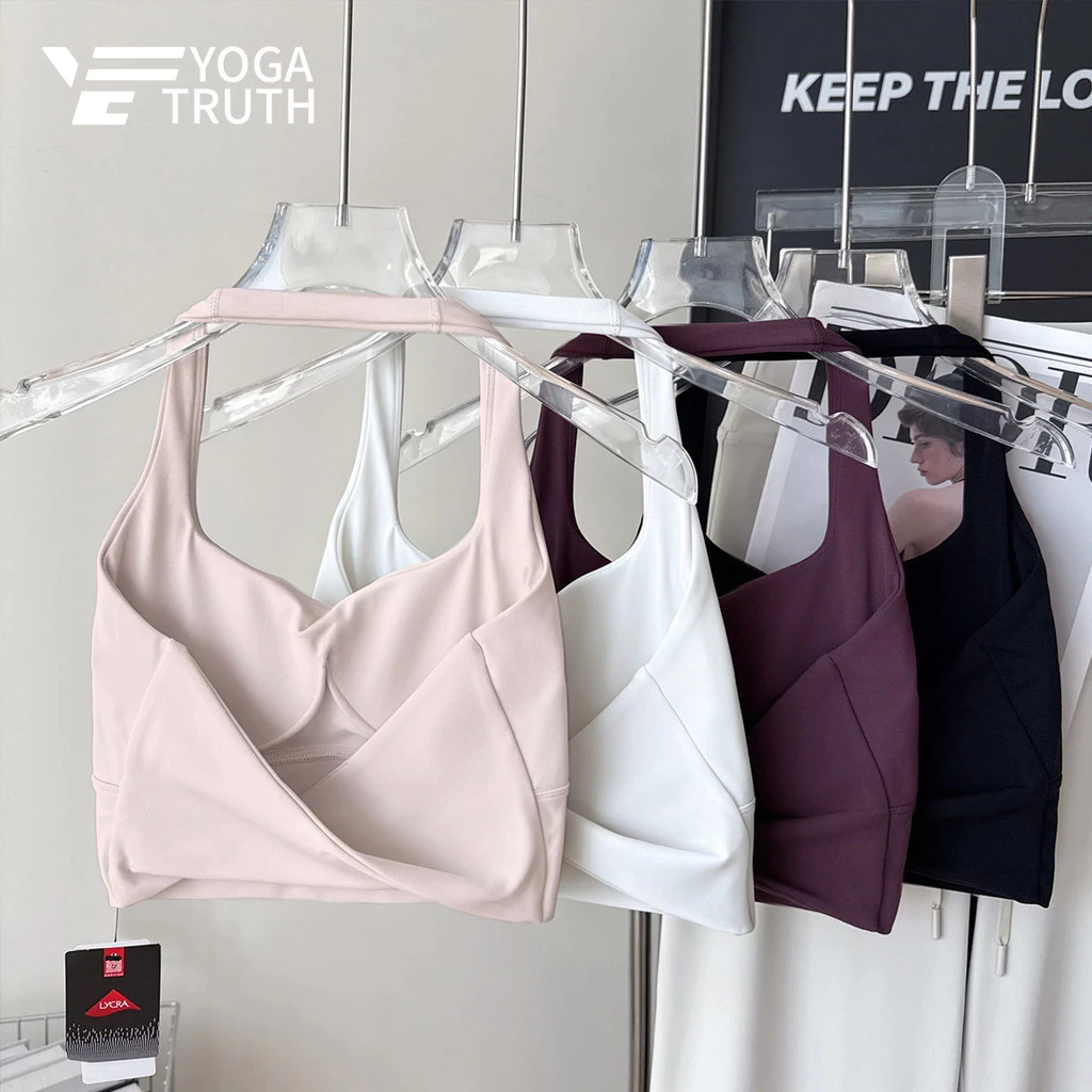 [YOGATRUTH] (Đệm cố định) Áo ngực thể thao Thắt lưng làm đẹp Dây gợi cảm Thân thiện với da Tập thể dục