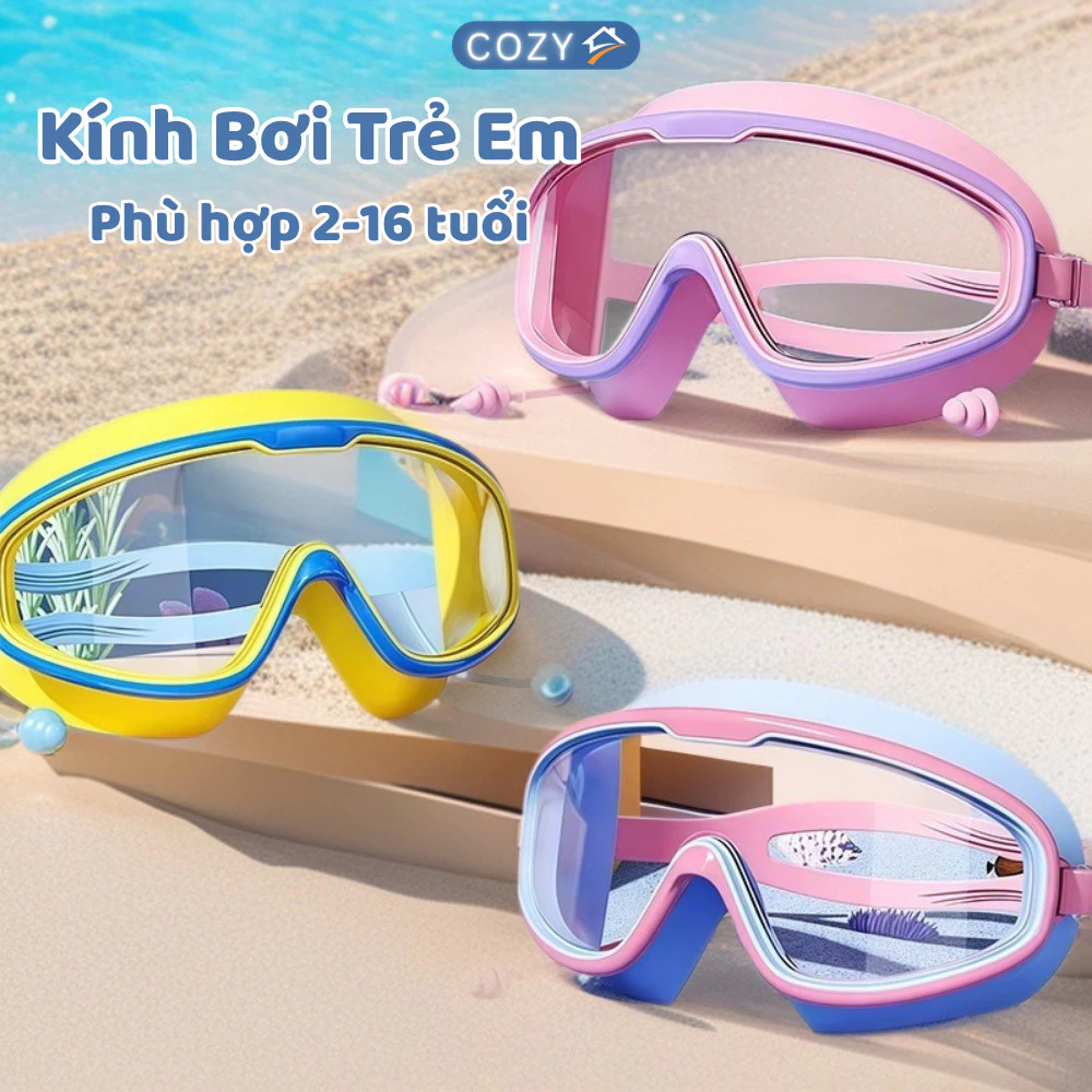 Kính Bơi Trẻ Em Góc Nhìn Rộng Chống Sương Mờ Và Tia UV Bảo Vệ Mắt Bé, Ôm Sát Chống Lọt Nước