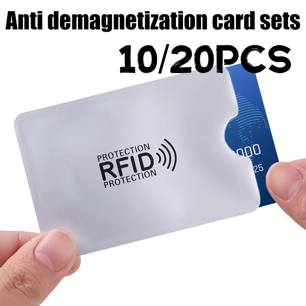 10 / 20 Chiếc Chống Khử Từ Thẻ Bảo Vệ Tay RFID Chặn Lá Chắn Cho Ngân Hàng Thẻ Tín Dụng Nhận Dạng Trộm Bảo Vệ Thẻ Chống Thấm Nước