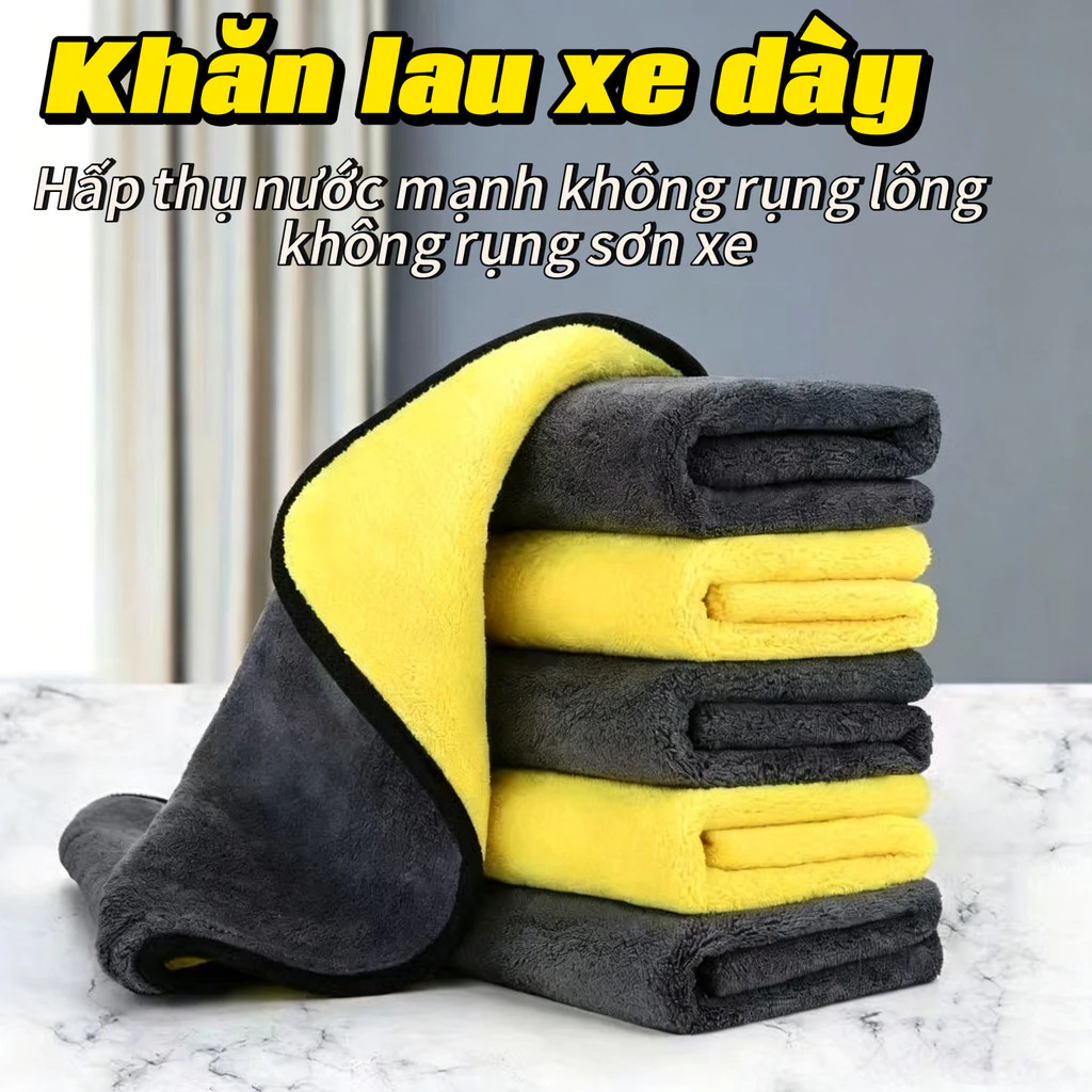 Dày phiên bản xe lau khăn siêu thấm không rụng lông hiệu quả làm sạch đa chức năng