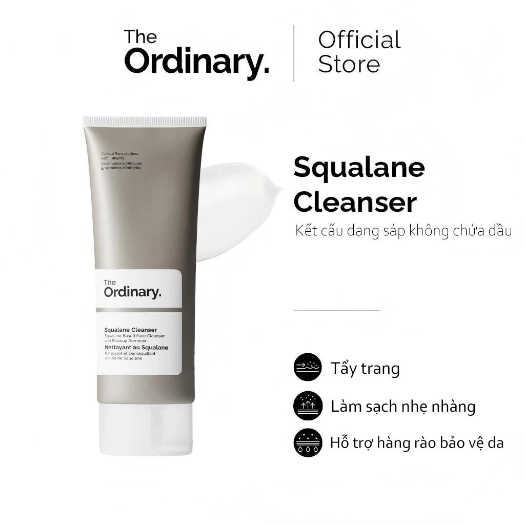 The ordinary Squalane Cleanser 50ML Sữa rửa mặt sạch sâu cho da nhạy cảm