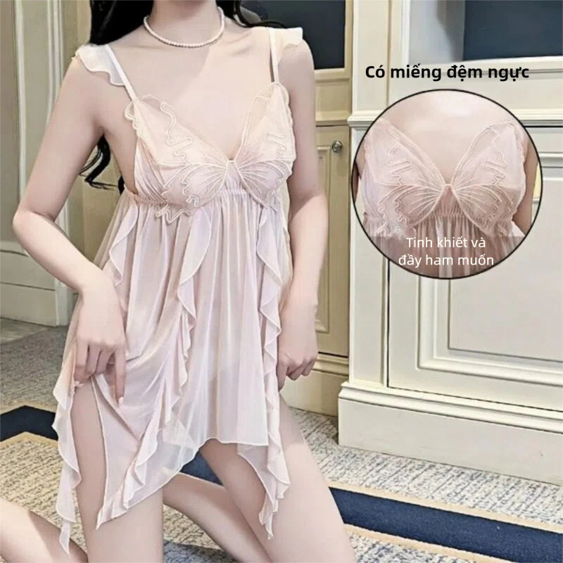 Váy treo phong cách cổ tích với hoạ tiết hoa đẹp, lưng thoáng mát, thiết kế eo cao ôm body phù hợp cho dịp thường ngày