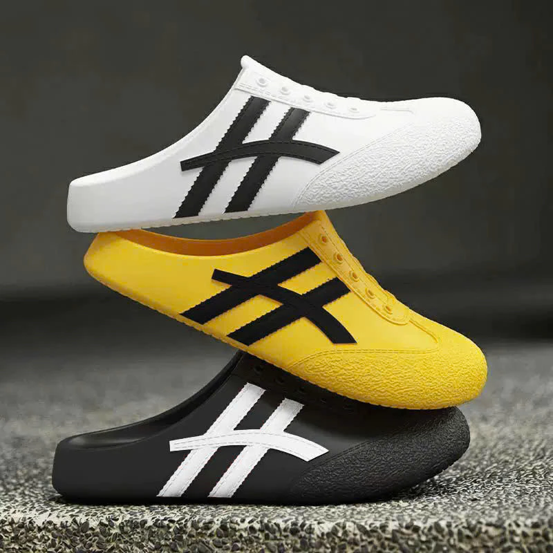 Giày Lười Siêu Nhẹ Unisex Nam/Nữ Chữ H, Dép Bíp Mũi Dáng Thể Thao Năng Động Size 36-45 Giay zep Store