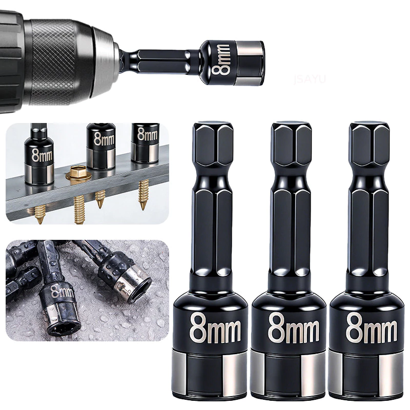 Đầu tuýp thép không từ tính 8mm chịu lực cao, chống ăn mòn, bền bỉ.