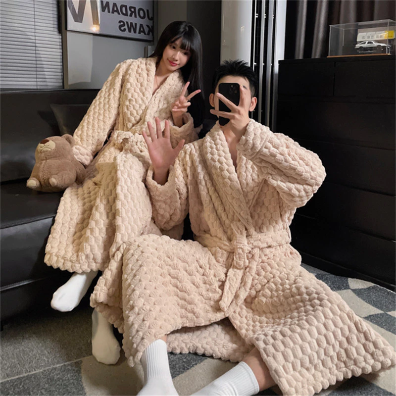 Bộ đồ ngủ flannel cặp đôi nam nữ, chất liệu dày giữ ấm, size từ XL đến 4XL
