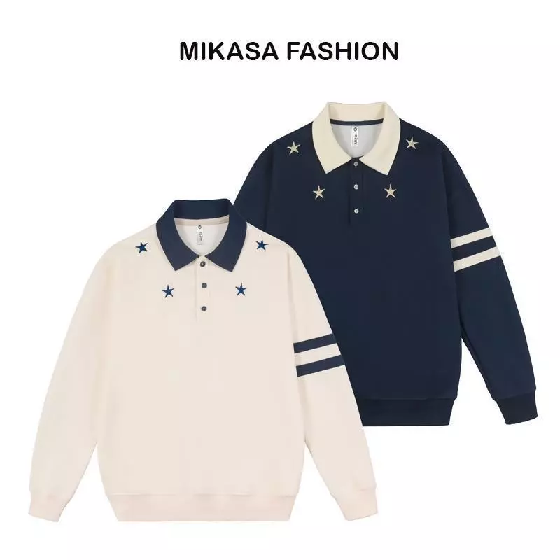 Áo SWEATER Polo Nỉ 2da Cao Cấp Nam Nữ Thêu Ngôi Sao Đẹp Tinh Tế Sang Trọng Mẫu Năm 2026