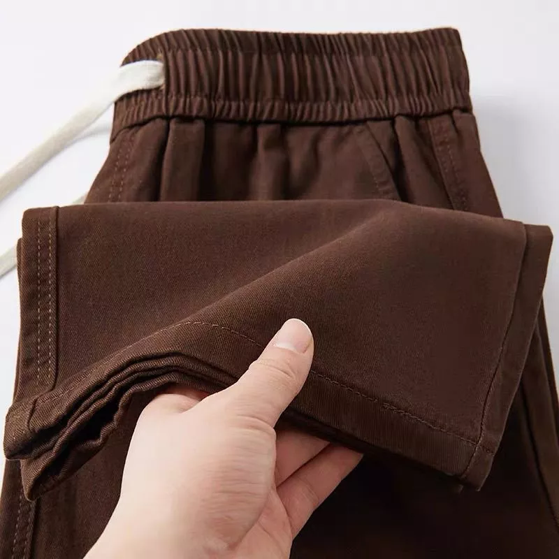 Quần Nam Dây Rút Màu Nâu - Thiết Kế Đơn Giản, Quần Thẳng Phù Hợp Hàng Ngày