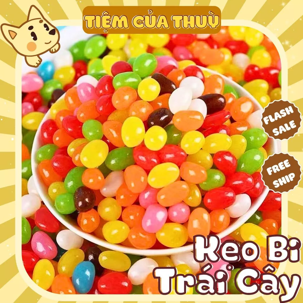 500G Kẹo Bi Dẻo Trái Cây, Kẹo Chip Trái Cây  Sắc Màu, Kẹo Dẻo Hương Trái Cây Hỗn Hợp