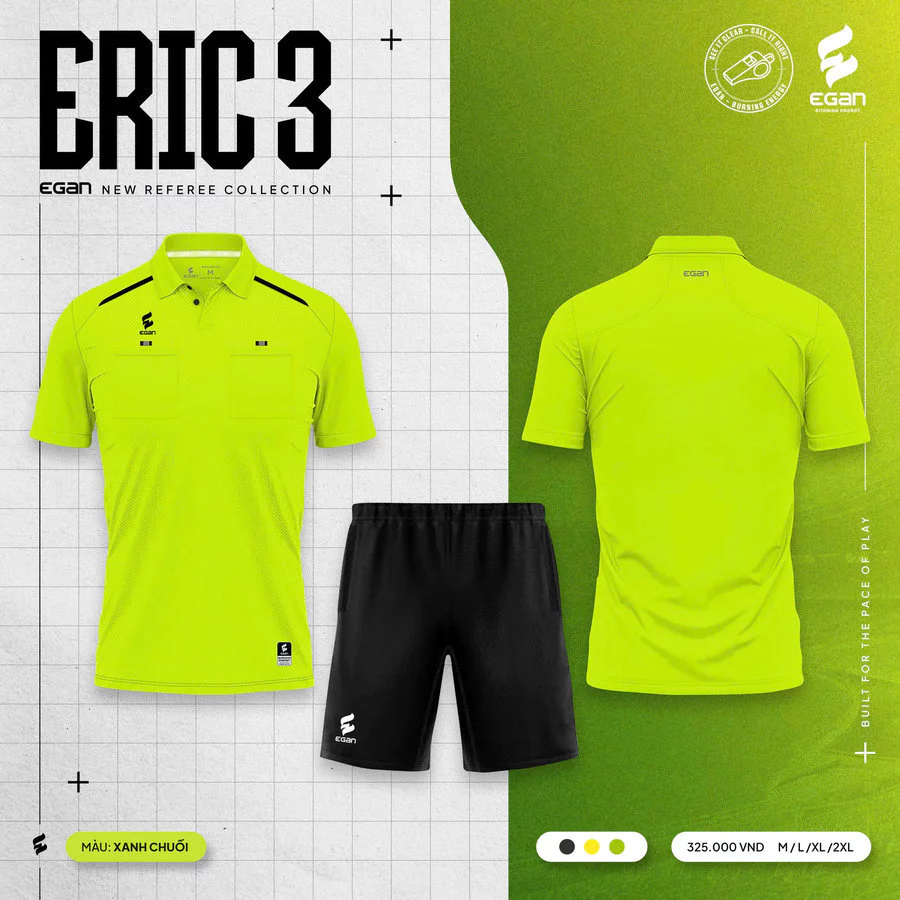 Quần Áo Trọng Tài EGAN ERIC 3 | Đồ Trọng Tài Nam Mẫu Mới