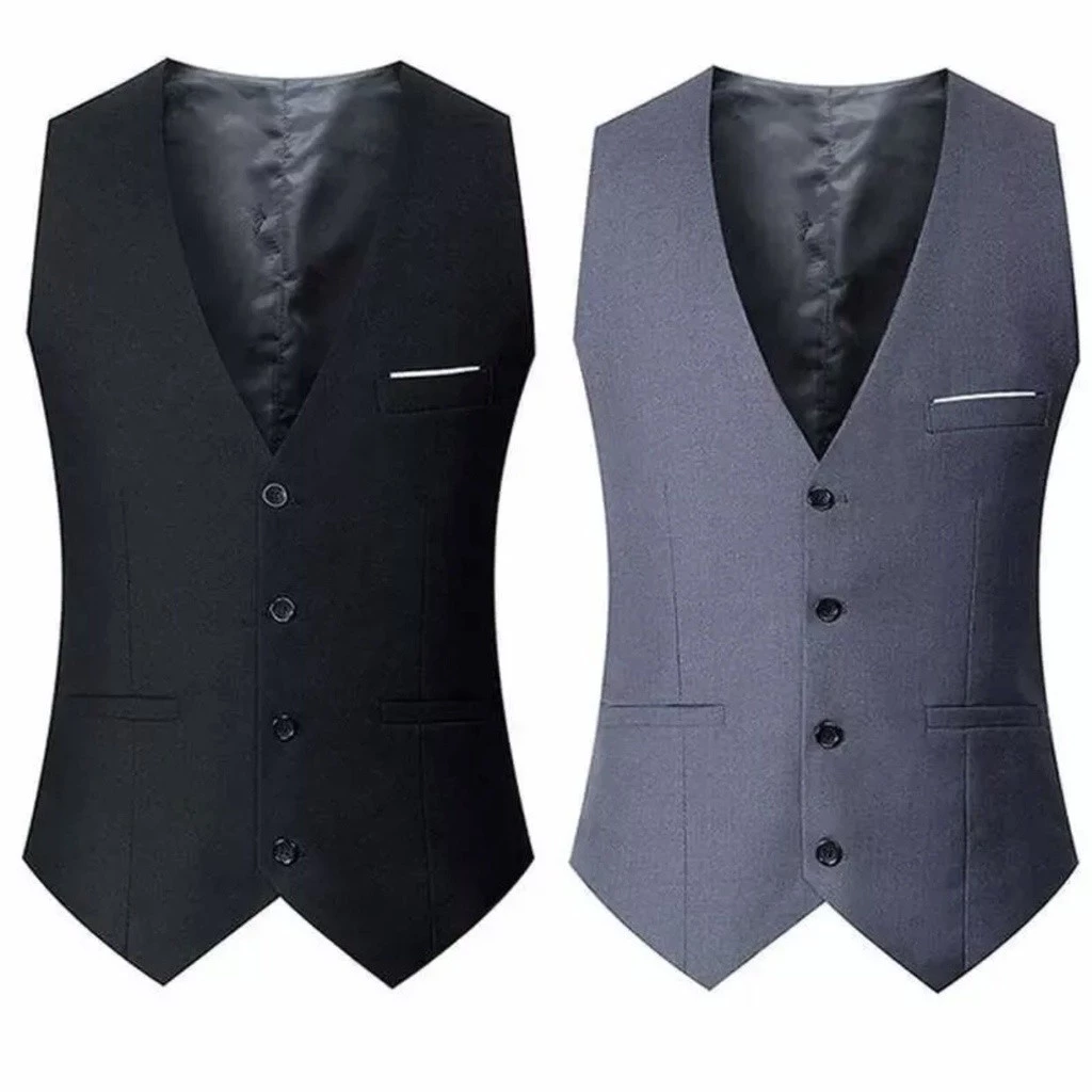 Áo vest nam hai lớp mỏng vừa vặn, vải dày mịn, phong cách trẻ trung thanh lịch