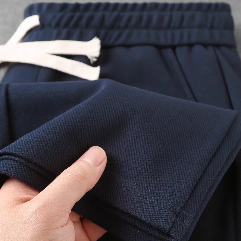 Quần Twill Xanh Navy Đơn Giản Thẳng Cho Nam, Phù Hợp Mặc Hàng Ngày