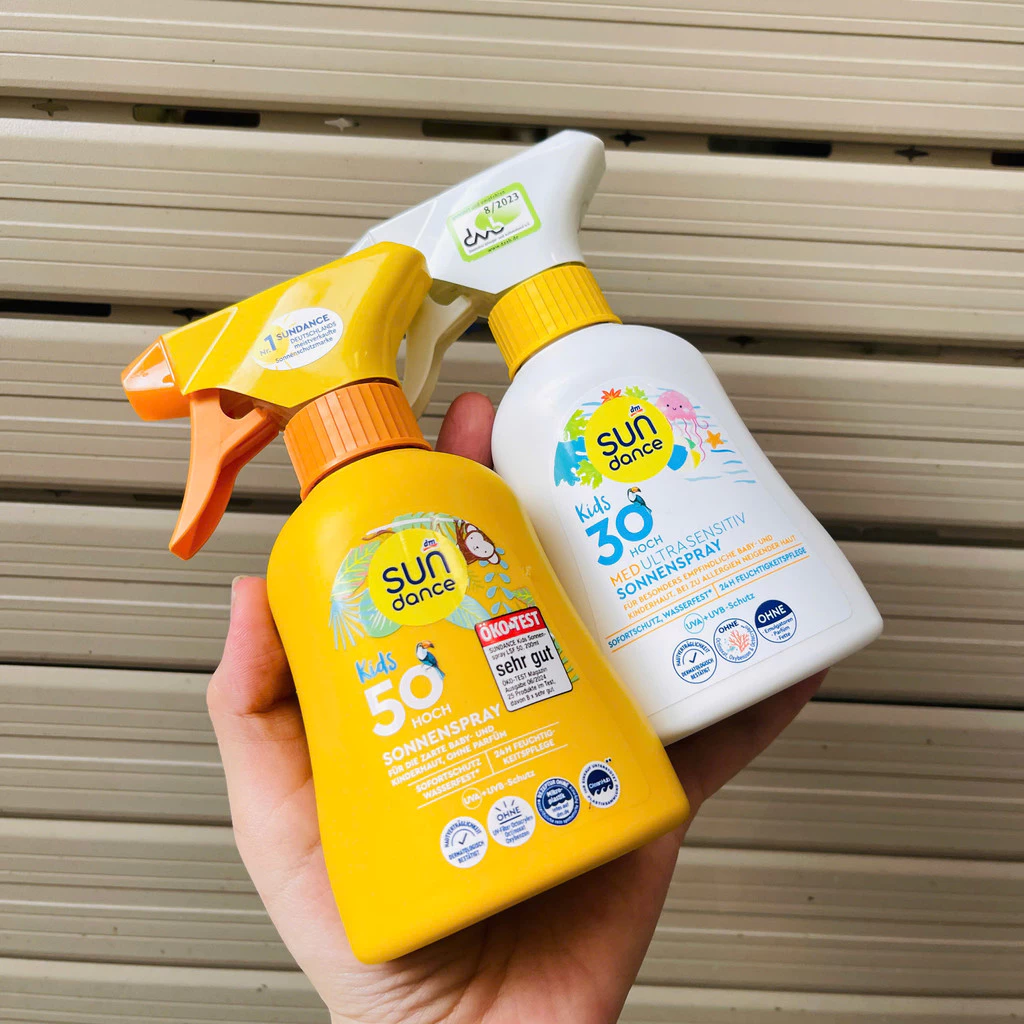 Xịt chống nắng trẻ em và sơ sinh Sun dance Dm 200ml Đức