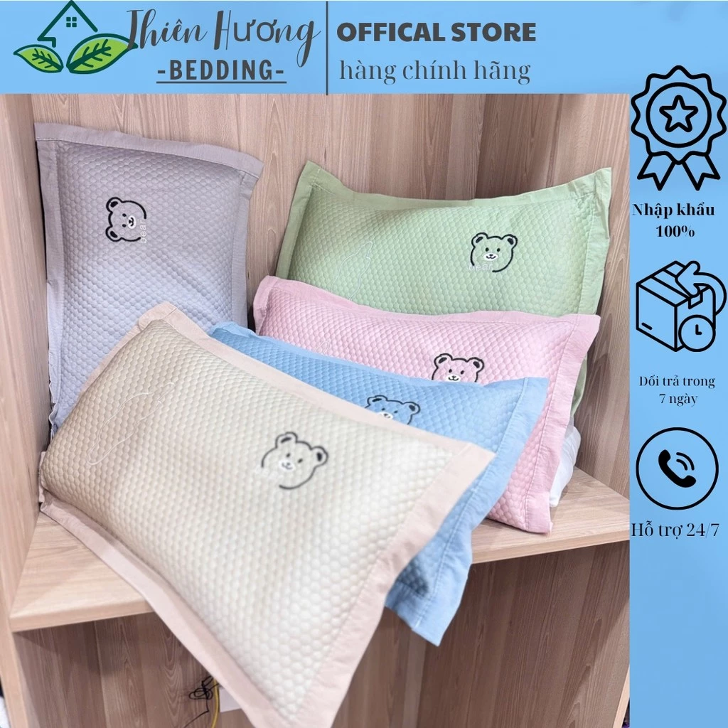 Gối băng lạnh cho bé ruột bông matxa êm ái mềm mại kích thước 30x50 dùng cho bé từ 3-10 tuổi