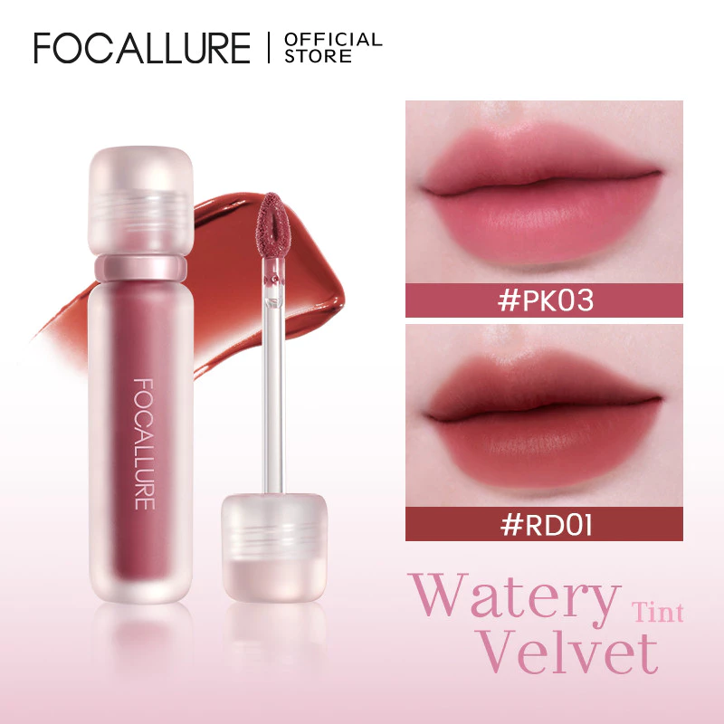 FOCALLURE Watery Velvet Tint Smooth Kết cấu nhẹ Lợi ích dưỡng ẩm Son môi lâu trôi