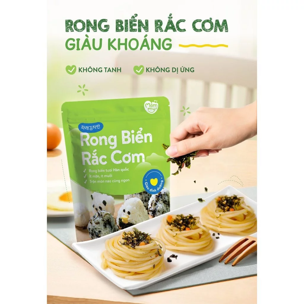 ✨ Vụn Rong Biển Trộn Cơm Mămmy Chuẩn Hàn - Không Tanh Kích Thích Vị Giác Bé Yêu, chính hãng