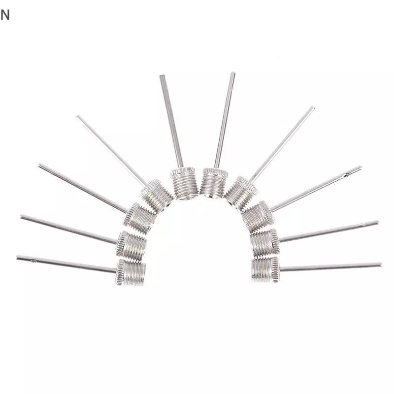 NS 10 Chiếc Thép Không Gỉ Bơm Pin Thể Thao Bóng Bơm Bơm Bơm Bơm Kim Cho Bóng Đá NS