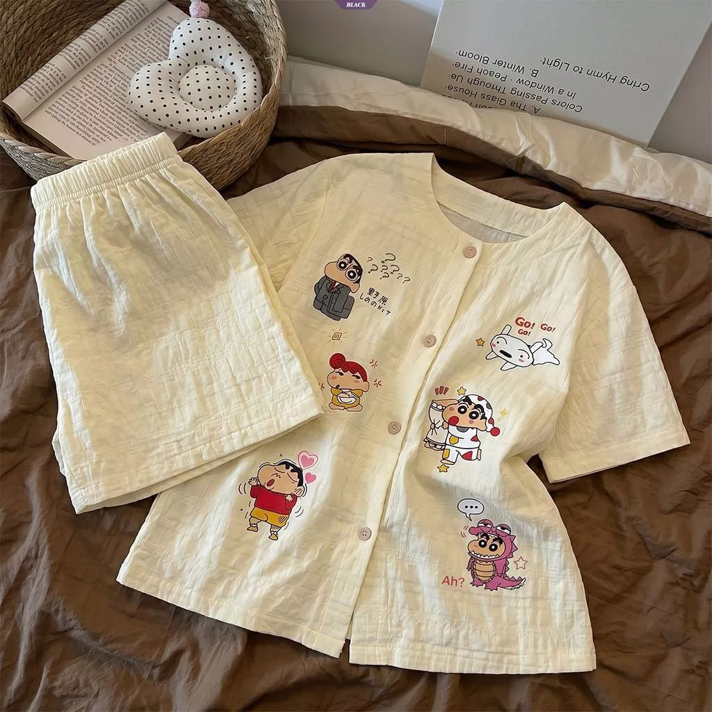 Bộ sưu tập mùa hè mới: Crayon Shin-chan Pyjama Seta dễ thương — Đồ ngủ ngọt ngào và thoải mái [BL]