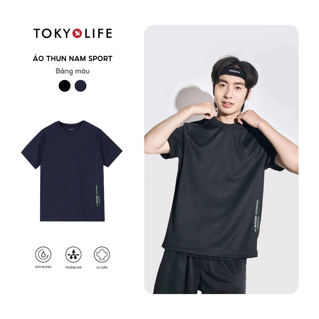 [Live] Áo Thun Nam Thể Thao Basic Ngắn Tay 40000439 C7TSH901P - TOKYOLIFE