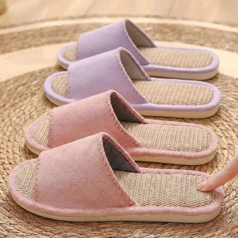 (MỚI) Dép Quai Ngang Cotton Linen Cao Cấp, Dép Đi Trong Nhà Nam Nữ Êm Chân, Thoáng Khí, Chống Trượt