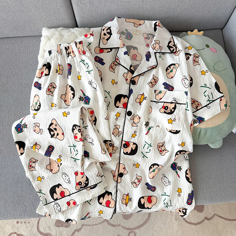 Một Mảnh Cardigan Cloud Cotton Tay Ngắn & Bộ Đồ Ngủ Nam Loungewear Set