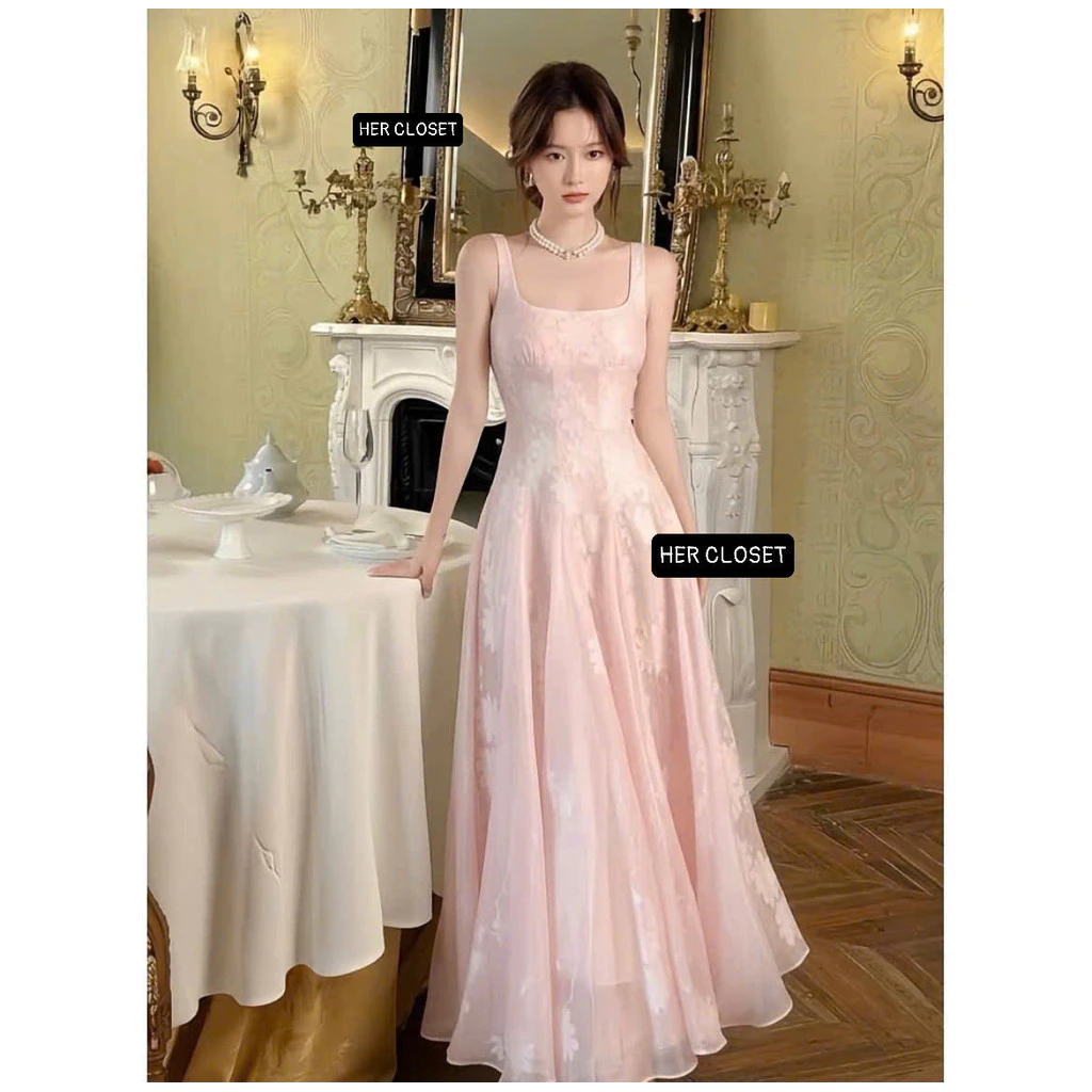 [HÀNG LOẠI 1] Váy 2 dây ren dáng dài sang chảnh váy maxi đầm 2 dây ren đầm dáng dài đầm đi tiệc váy đi đám cưới, sẵ....