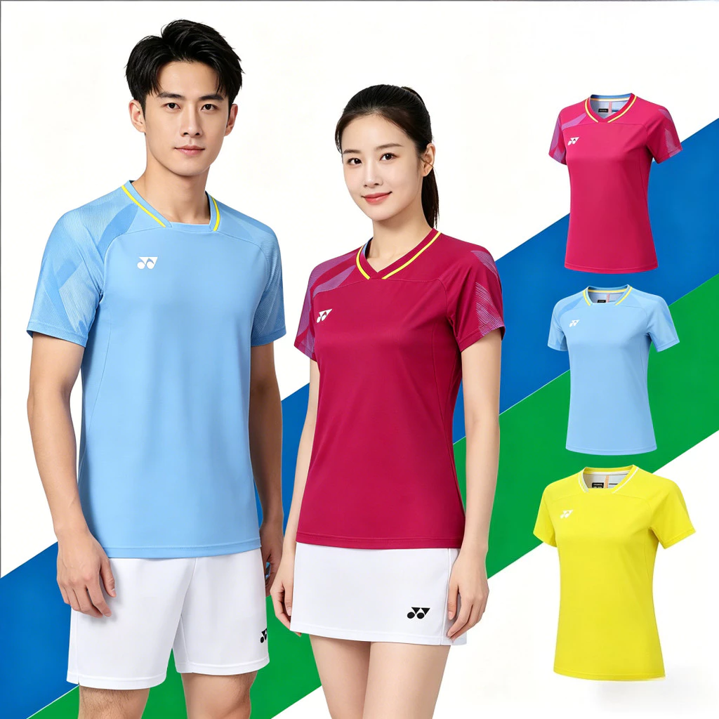 Bộ thể thao vợt cao cấp Unisex (25008) – Đồng phục khô nhanh quản lý độ ẩm toàn diện (Áo sơ mi & Quần short) dành cho cầu lông, tennis & bóng bàn | Hiệu suất đỉnh