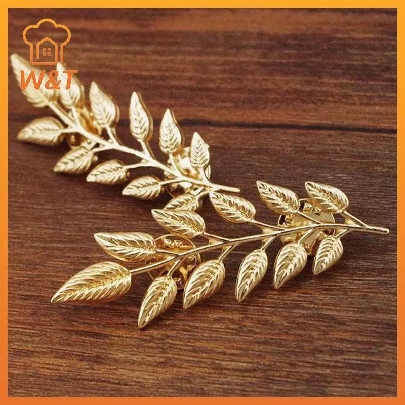 [W & T] 1 Cặp Hợp Thời Trang Phù Hợp Với Áo Sơ Mi Cổ Pin Lá Hợp Kim Trâm Cài Áo Len Cổ Nút Dành Cho Nam Nữ Quần Áo Thời Trang Hàng Ngày Phụ Kiện Mới
