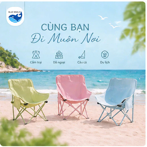 Ghế Camping Gấp Gọn Cao Cấp Dã Ngoại Du Lịch Dễ Mang Theo