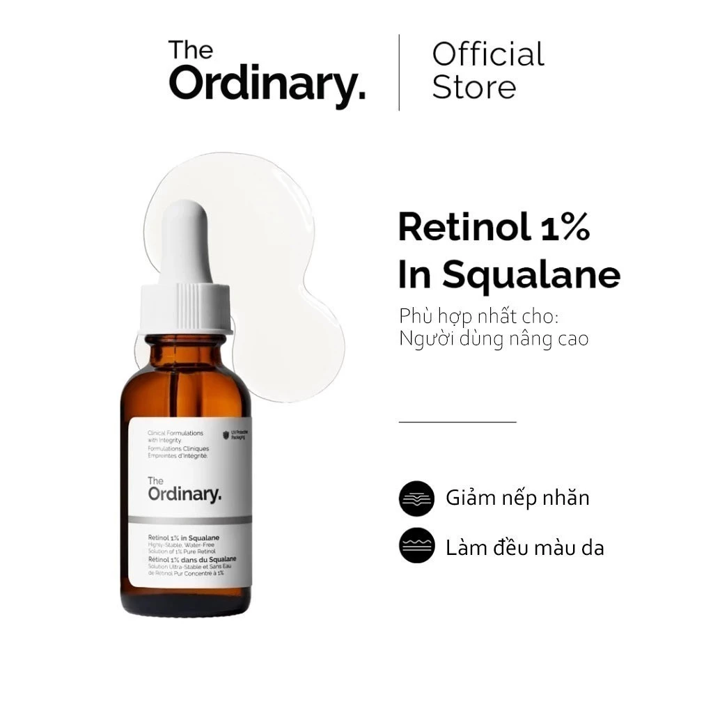 The Ordinary Serum Retinol 1% In Squalane Chống Lão Hóa Làm Giảm Nếp Nhăn Hiệu Quả 30ML