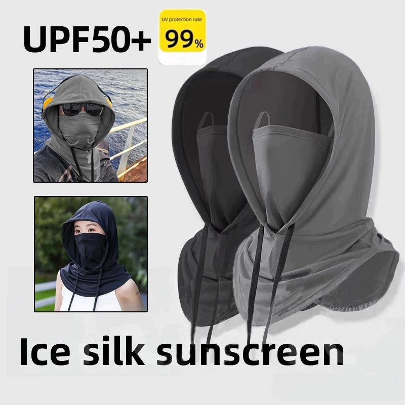 Mũ Trùm Đầu Kèm Khẩu Trang đa năng Nam Nữ - Nón Che Nắng Chống Tia UV Có Dây Rút kiểu ninja