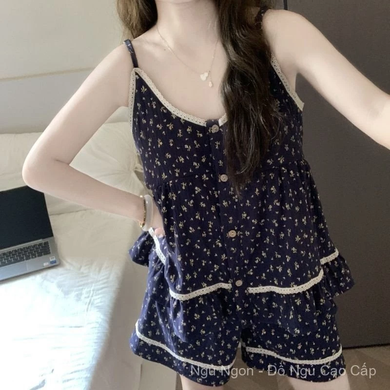 [Pre-Order]-Bộ Đồ Ngủ Two-Piece Cho Nữ from Cloud Cotton với Miếng Lót Ngực