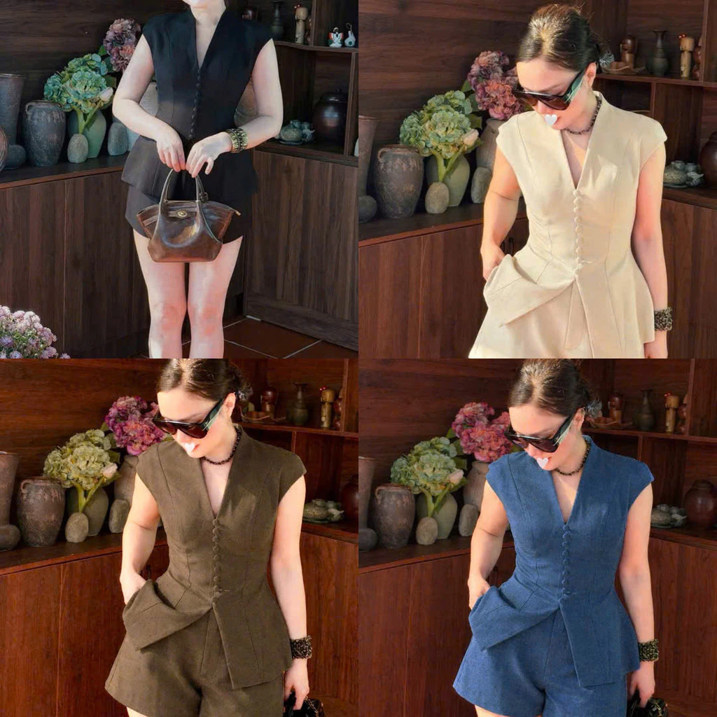 CÓ SIZE XXL- SET ĐỒ BỘ THIẾT KẾ CHẤT VẢI XƯỢC HÀN ĐẸP FORM ÔM PHONG CÁCH SANG TRỌNG, TINH TẾ