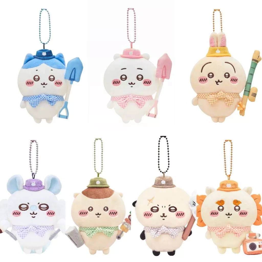 Dễ Thương Chiikawa Dã Ngoại Series Sang Trọng Đồ Chơi Hachiware Usagi Sang Trọng Móc Khóa Túi Mặt Dây Chuyền Hoạt Hình Búp Bê Trẻ Em Quà Tặng