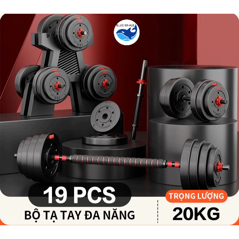 Bộ Tạ Tay Đa Năng 20KG/40KG – Tạ Điều Chỉnh Trọng Lượng, Tập Gym Tại Nhà (Tay, Vai, Ngực)