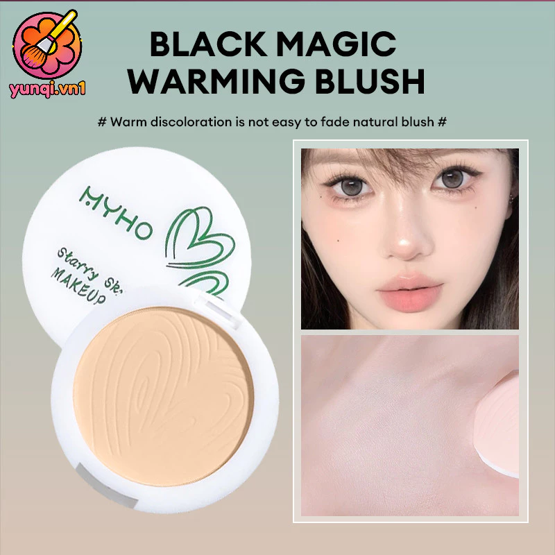 【yunqi】Lớp nền mịn màng dặm lại lớp trang điểm lâu trôi. phấn nén kiểm soát dầu
