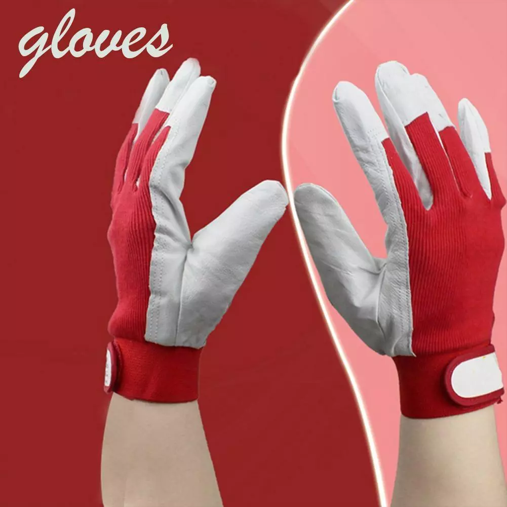 1Pair Găng Tay Da Bảo Hộ Cho Thợ Hàn Găng Tay Chống Cắt Da Găng Tay Làm Việc Chống