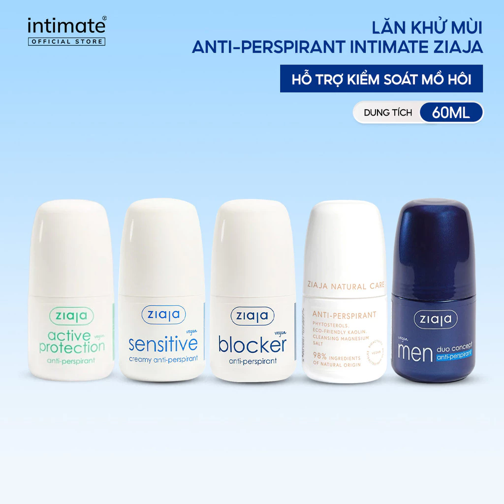 Lăn Khử Mùi Creamy ZIAJA Hỗ Trợ Ngăn Tiết Mồ Hôi, Dưỡng Ẩm, Thẩm Thấu Tốt 60ml