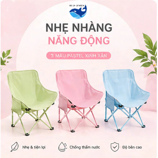 Ghế Xếp Du Lịch Dã Ngoại Gấp Gọn Nhẹ Dễ Mang Theo, Gấp Gọn Ngoài Trời Chịu Lực Tốt Êm Ái