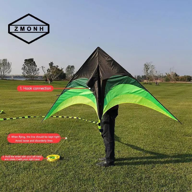 ZMONH Diều Prairie Diều 1.2m Dễ Dàng Bay Người Lớn Trẻ Em Diều Tam Giác Diều Gió Dễ Dàng Lắp Đặt * Mới