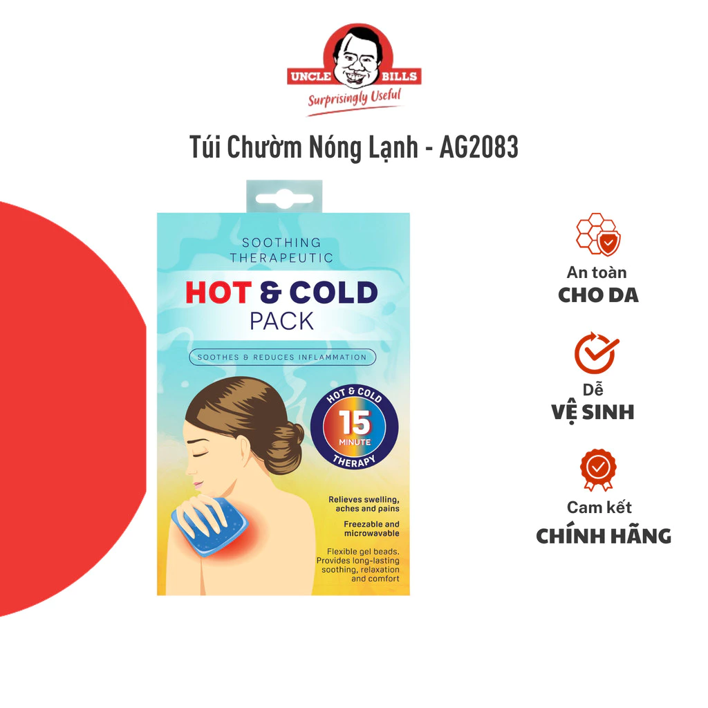 Túi Chườm Nóng Lạnh Dạng Gel UNCLE BILLS Giảm Sưng Giảm Ê Buốt AG2083