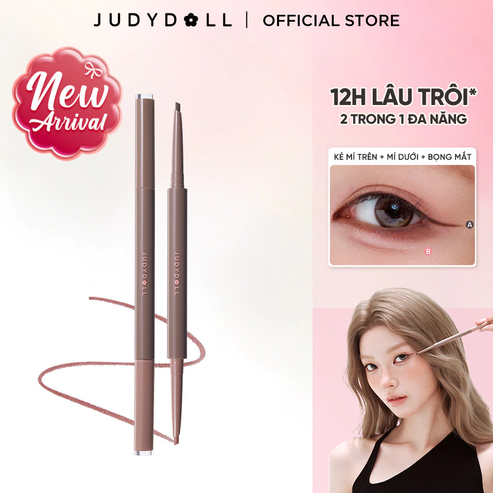 [MỚI] Chì kẻ mắt 2 đầu JUDYDOLL Dual Color Gel Eyeliner Kẻ mí trên & mí dưới Lâu trôi Không lem Không trôi 120mg