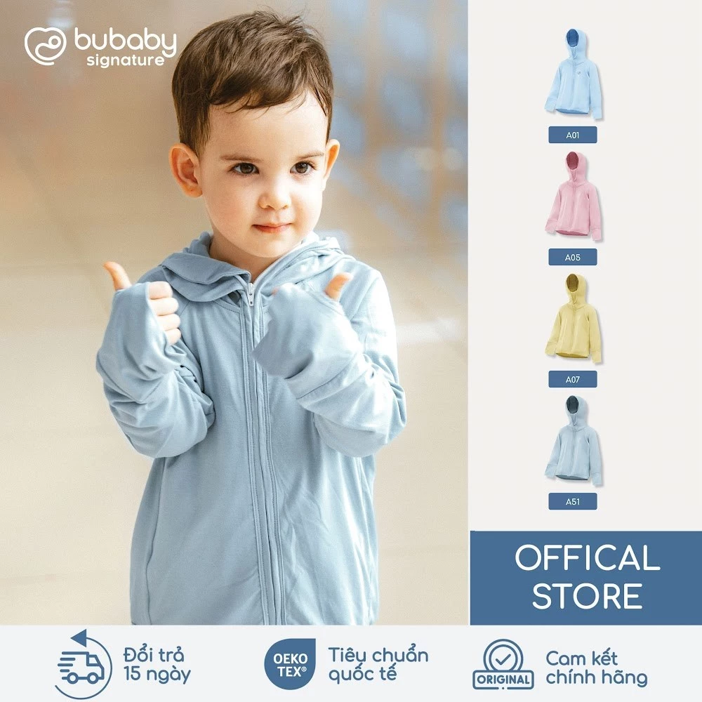 Áo chống nắng gấp gọn 2in1 BU Baby, chất liệu vải tre thoáng mát gói thành túi tiện lợi | SBB300041