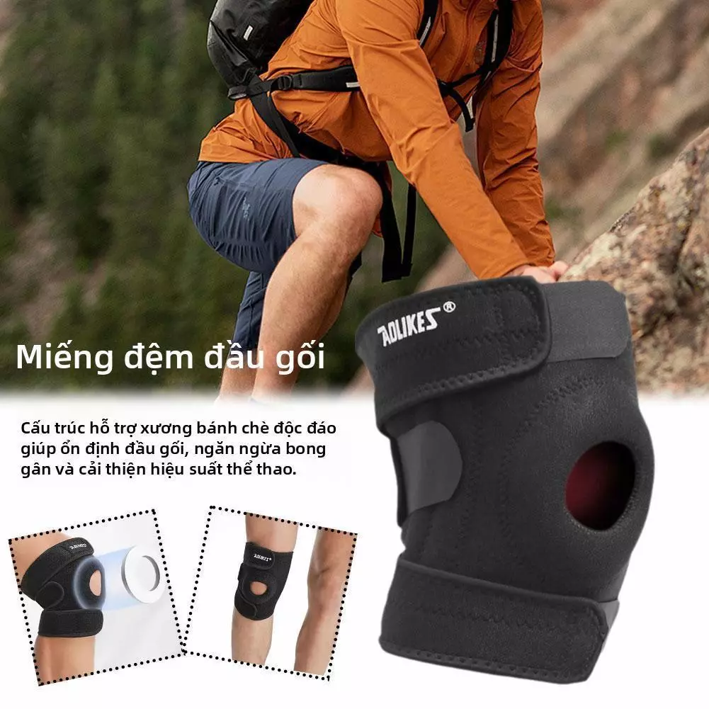 Đi Xe Đạp Ngoài Trời Leo Núi Miếng Lót Đầu Gối Thể Thao Thoáng Khí Chống Trơn Trượt Bốn Mùa Xuân Chống Mài Mòn