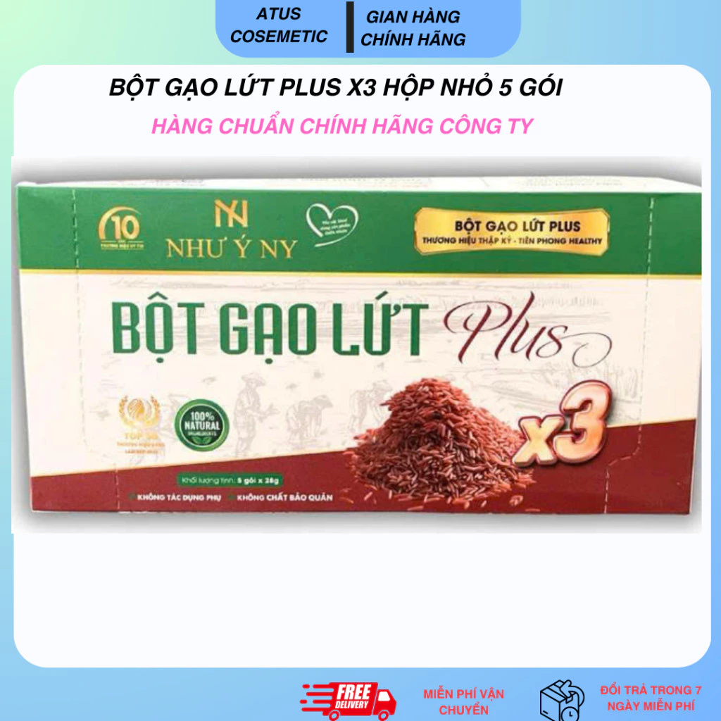 (Hộp mini 5 gói) Bột gạo lứt Như Ý plus X3 hỗ trợ giảm cân, lấy lại vóc dáng hiệu quả