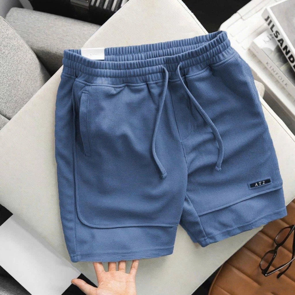 Quần đùi Nam vải Cotton tổ ong co giãn mềm mại .Quần short thể thao nam chất tổ ong mặc siêu mát.