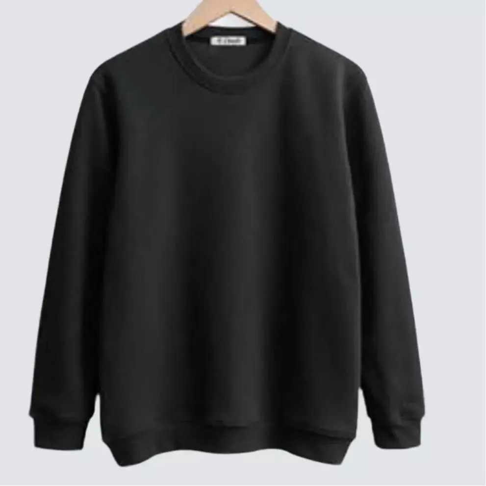 Áo sweater trơn nam nữ hot 2026,áo nỉ cổ tròn trơn  basic  Hàn Quốc Top của 2025-2026
