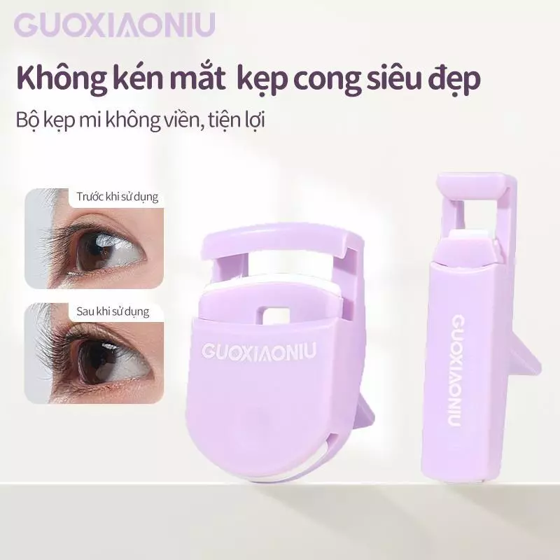 GUOXIAONIU Bấm Mi Kết Hợp, Nhỏ Gọn Dễ Mang, Uốn Cong Lâu Trôi, Giữ Nếp Cả Ngày, Phù Hợp Cho Người Mới Bắt Đầu
